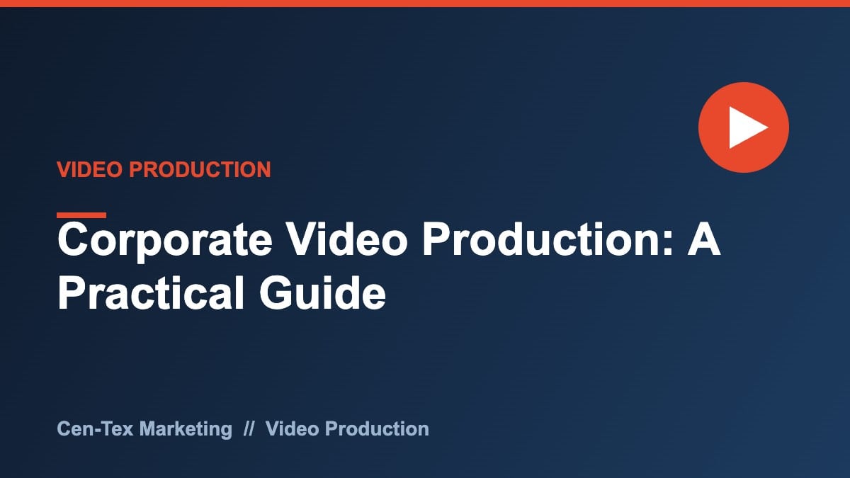 Corporate video production guide