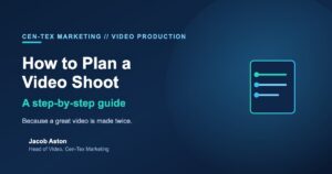Video shoot planning checklist graphic