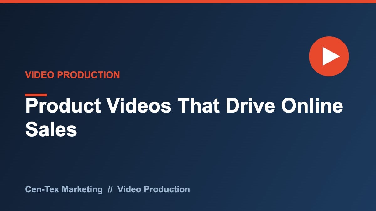Product video that drives online sales