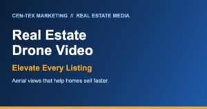 Central Texas Marketing Agency 27 Real estate drone aerial view of a home listing to help it sell faster