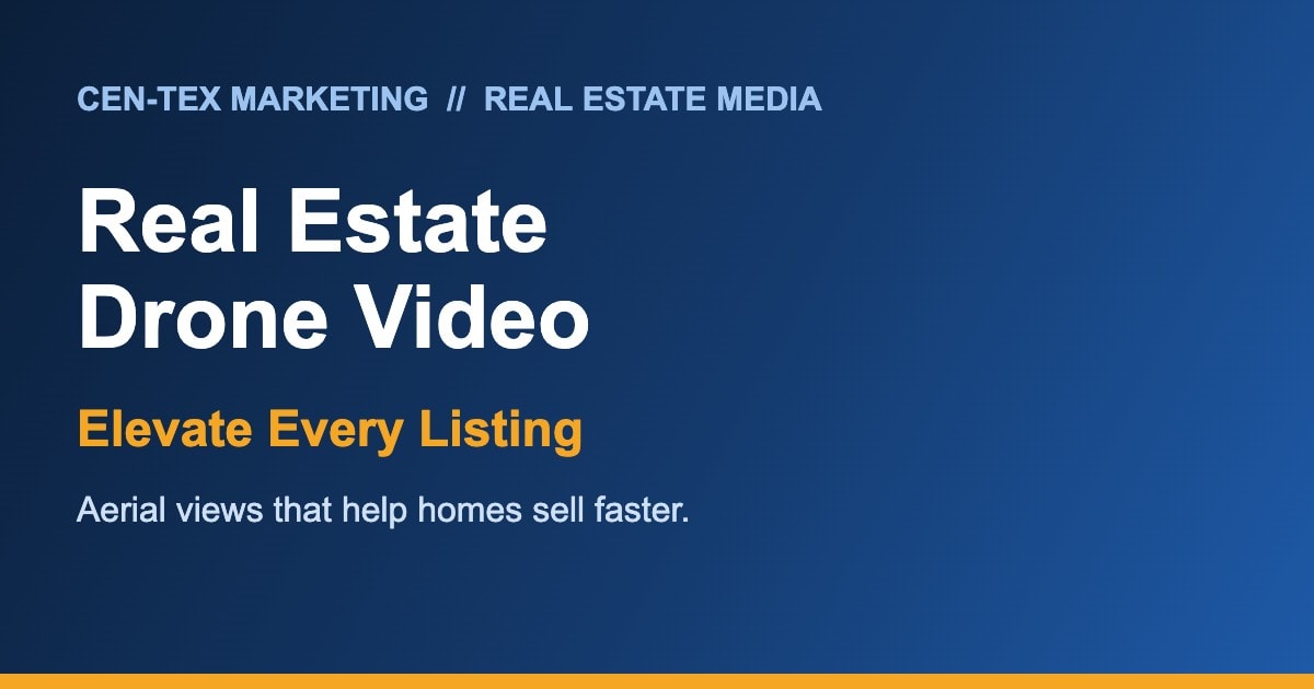 Real estate photography cost for drone and listing photos in Central Texas