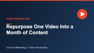 Repurpose video into a month of content