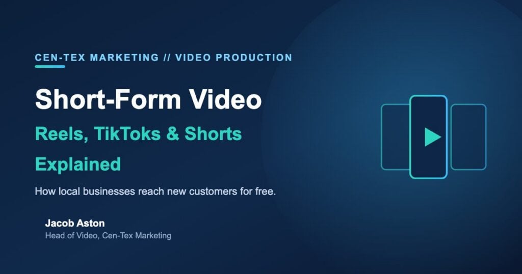 Short-form video phones showing Reels TikTok and Shorts