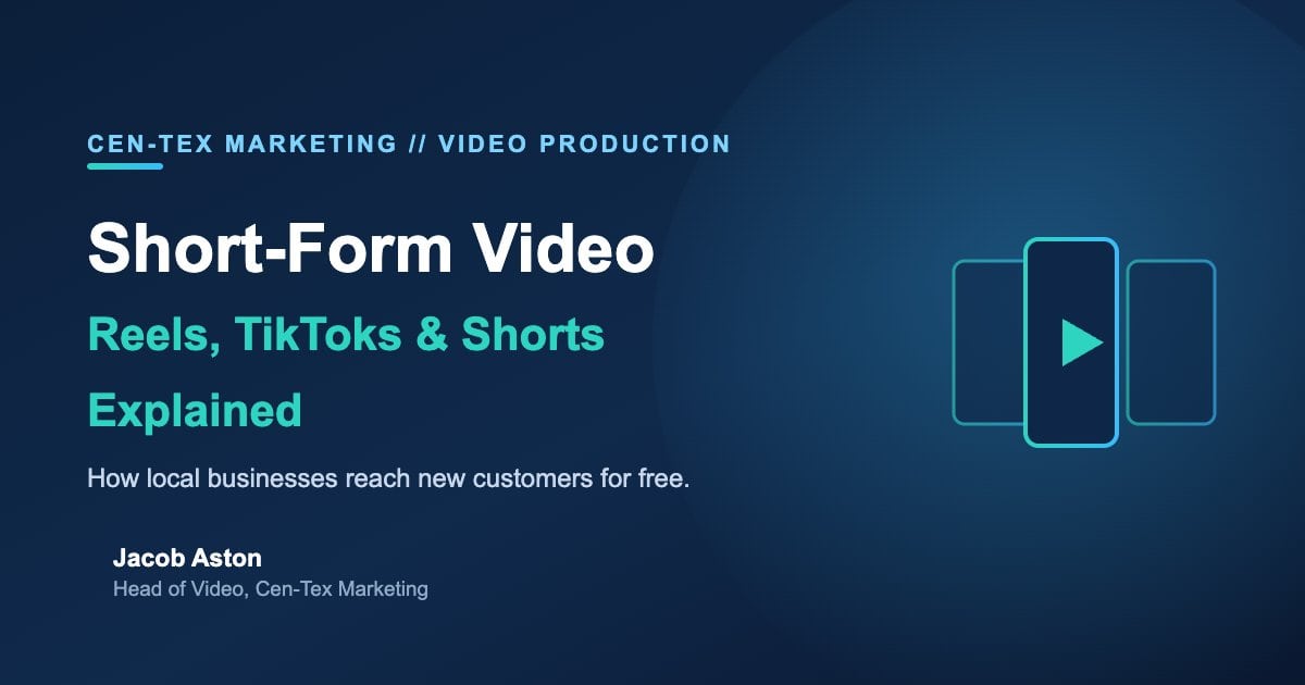 Short-form video phones showing Reels TikTok and Shorts